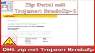 Achtung: DHL Email Eingang Paketzustellung mit Trojaner BredoZp-S