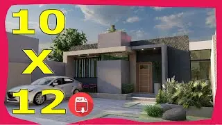 Casa 10x12 metros UN Piso con 2 Recamaras (Fachadas de Casas Modernas)