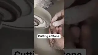 Cutting and polishing a raw crystal to a stunning piece of jewelry #microcrystal #syntheticdiamond