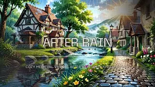 Cozy Medieval Village After Rain | Relaxing Ambience