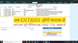 Quick Voucher Entry Tally TDL | Bulk Voucher Posting Free TDL @LearnWell