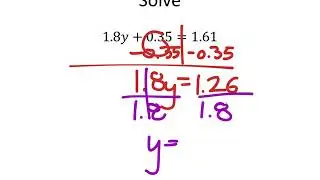 Solving a Two-Step Equation with Decimals