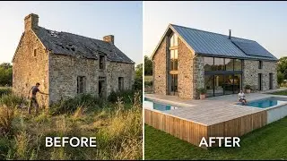 He Turned a Ruined Farmhouse Into a Modern Luxury Home (No Talking ASMR)