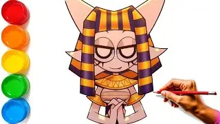 How to Draw Sprunki Egypt Wenda! 🐫 | Draw Easy 100M