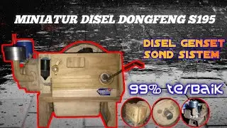 Miniatur disel genset ukuran jumbo dongfeng s195