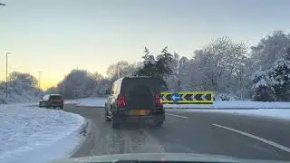 POV Driving in Snowy UK ❄️ | Calm Winter Drive | No Talking