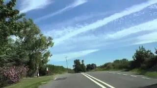 Driving On The A44 From Broadwas To Worcester, Worcestershire, England 2nd August 2015