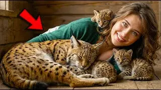 Rescued Caracal Returns Home with 4 Adorable Kittens | Most Heartwarming Reunion Ever