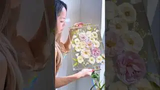 Like a garden🌷✨#art #craft #tray #resin #oddlysatisfying #asmr #satisfying #flowers #garden #floral