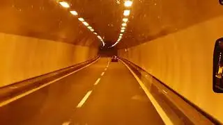 Driving from Venice to Innsbruck Austria by bus through the Brenner Pass in Europe.