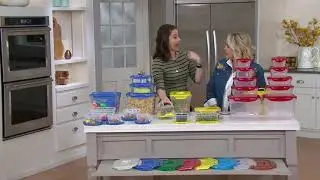 Lock & Lock 10-Piece Nestable Storage Set w/ 2 Handle Lids on QVC