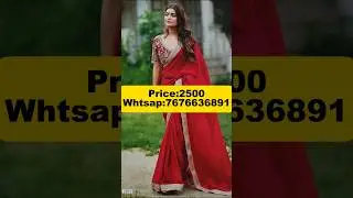 New Red Saree Look 2025 😍 #SareeLove #Trending