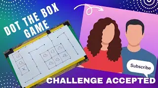 DOT the box game / dots and boxes board game / 2 Player game / Guess the winner &hearts;️ or ❎ ? #viral