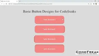 3D Button Design and Animation using HTML and CSS - Codefreak