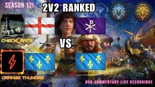 AOE4 2v2 S12 #40: English & French VS Byzantines & French on Gorge