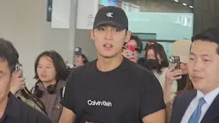 SEVENTEEN Kim Mingyu 김민규 arrival @ Charles de Gaulle Airport in Paris for a Calvin Klein Event