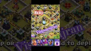 Ricky given challenge Vishnurajran I Clash of Clans || #coc || #shortvideo || #viralvideo