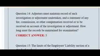 Georgia Adjuster Exam Questions and Answers Already Passed