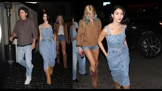 Caylee Cowan Rocks A Denim Midi Dress As She Enjoys Her Night Out with Casey Affleck And Friends!