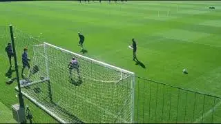 Rifinitura Panathinaikos-Fiorentina, allenamento portieri