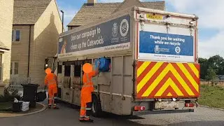 CWS  800 Bin Lorry Collecting Recycling In the Cotswold's!