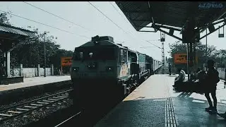 KJM WDP4D 40388 led 16587 YPR - BKN Express skips AKRD | Powerful EMD Honking With Pass Through. 