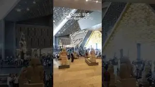 The Grand Hall, from the side stairs, a 360-D view,  #grandegyptianmuseum #GEM