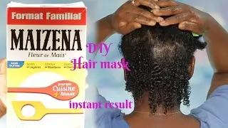DIY CORN STARCH HAIR MASK WITH INSTANT RESULT | EVERY GIRLS DREAM | Omoni Got Curls