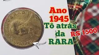 A rar&iacute;ssima 20 centavos ano 1945 Get&uacute;lio, muita variante rara e valiosa.