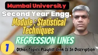Regression Lines|Statistical Techniques|Engg Mathematics|All Universities#rachanamathssolutions