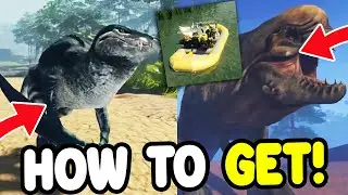 Как получить витрину значков Мутадона и Дрекса в Jurassic Genesis! Roblox