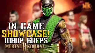 MK11 Scorpion Reptile Skin Intro/Outro & In Game Showcase 1080p 60FPS Gameplay!