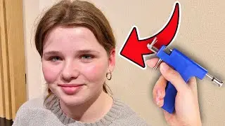 FIA FÅR LAVET HUL I ØRET👂🫣FINDER ØRERING TIL😃