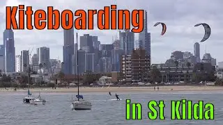 Kiteboards at St Kilda Melbourne Australia @kartwheelkarl #kiteboarding #melbourne #australia
