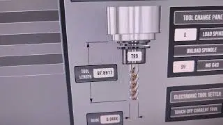 Finding tool height of 3d probe with tool setting and probe basic - quick demo.
