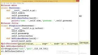POO en python :  Héritage simple