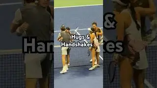 Hugs & handshakes for Iga Swiatek / Casper Ruud & Jack Draper / Jessica Pegula #tennis #usopen
