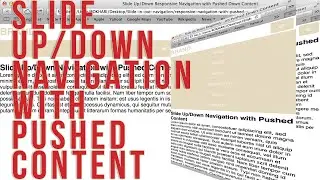 Slide Up/Down Responsive Navigation Menu with Pushed Down Content v 2.1