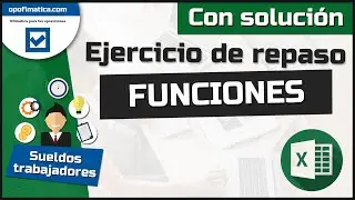 📚 Ejercicio de repaso de funciones (Curso Excel b&aacute;sico 2021 365) (Paso a paso) ✅ Con soluciones