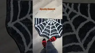 #spiderwebrug #rug #halloweenrug #halloweendecor #spookyseason #softrug
