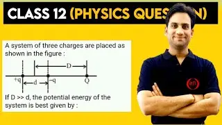 A system of three charges are placed as shown in the figure : If D is greater than greater than d,