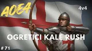 İngiliz - 4v4 - &Ouml;ğretici Kale Rush - #aoe4 #71