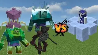 Snow Queen (Twilight forest MOD) vs. All Mutants (Mutant More MOD) in MINECRAFT.1VS.1. #minecraft