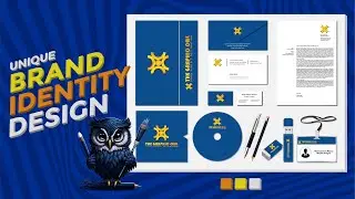 Creative Brand Identity Design in Illustrator | Stationery product design tutorial | The Graphic Owl