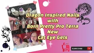 BORN PRETTY NEW CAT EYES REVIEW~DRAGON INSPIRED NAILS @bornprettyofficial #bornprettypro #diynails