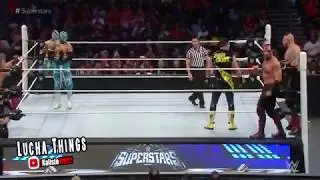 WWE the Lucha Dragons & Neville vs the Ascension & Stardust - superstars.....