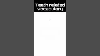 Teeth related vocabulary Hindi to English। Learn by DK। #shorts