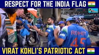 Country First! Virat Kohli Wins Hearts By Picking Up Indian Flag Dropped By Fan। IND vs AUS