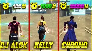 CR7 ( RONALDO) VS ALOK VS KELLY SPEED TEST|| WITCH IS FASTER CHARACTER IN FREE FIRE||FF