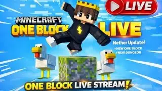 Minecraft ONE BLOCK LIVE 🔴 play with BLAZEXTeam || New & Survival Adventure